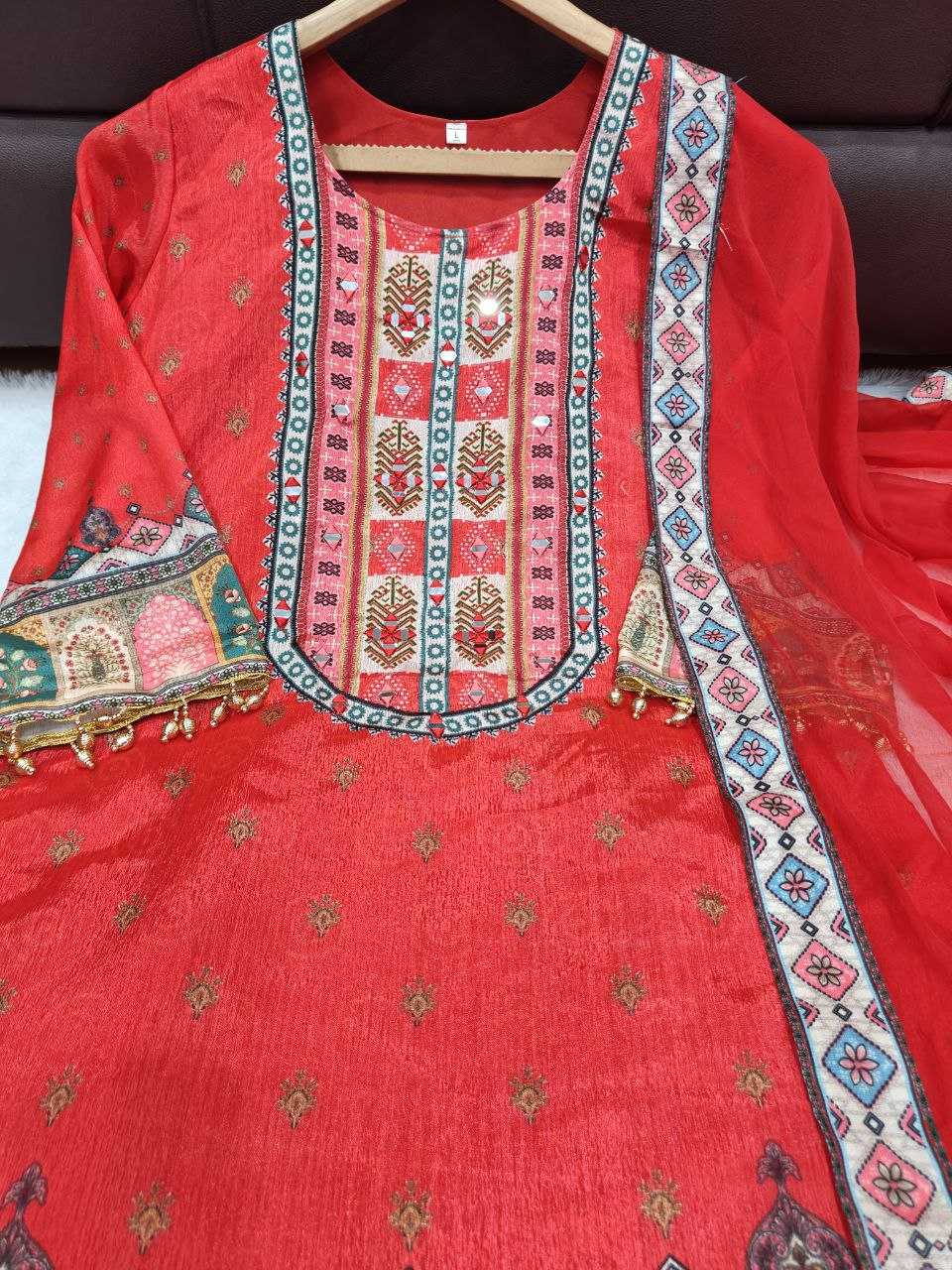 Ynf Chinon KESH625 SHER Suits & Dresses Islamic Clothing Wholesale Pakistani Suits Printed Suits Red Salwar Suit Manufacturer- Kapda Export