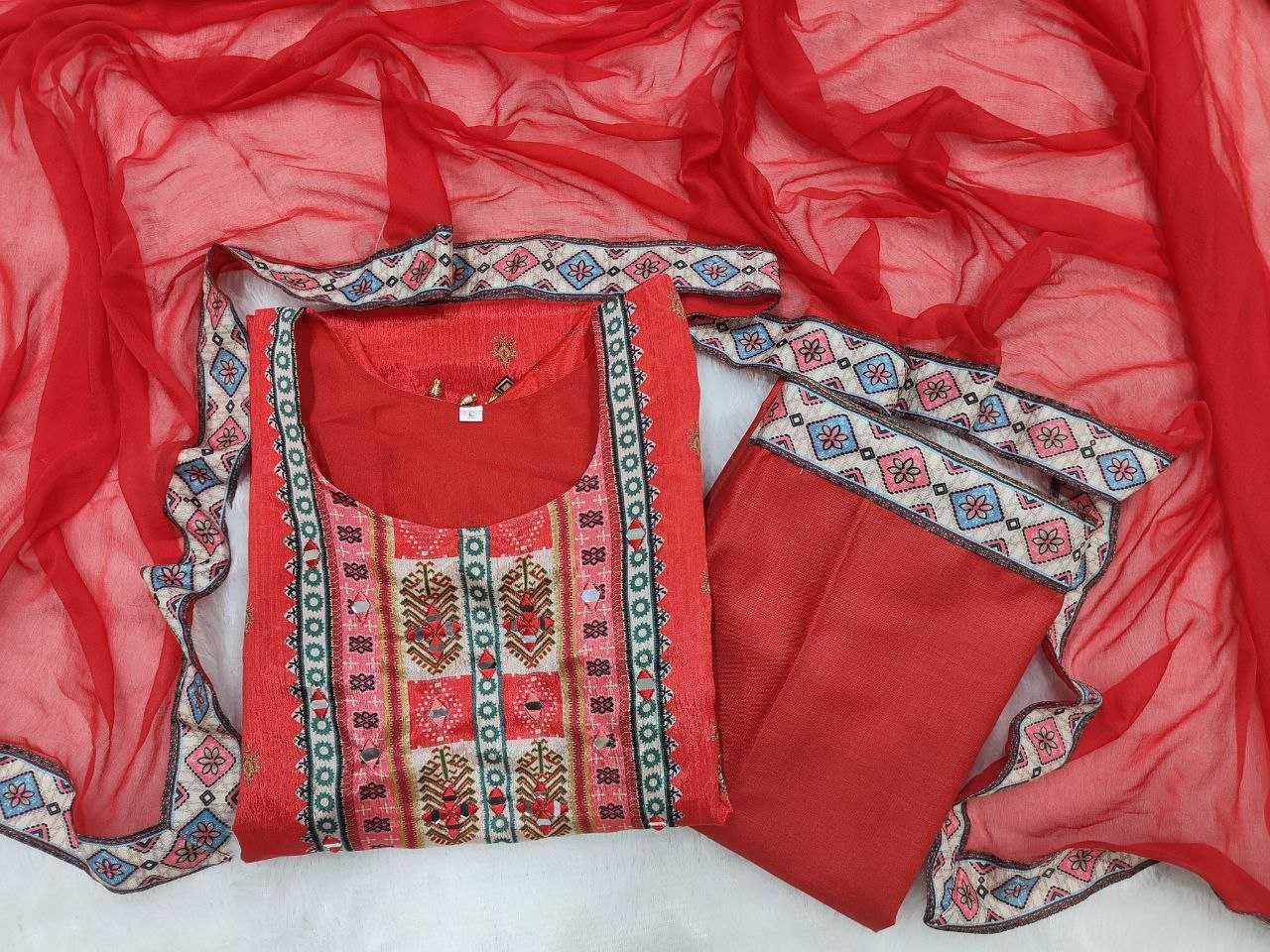 Ynf Chinon KESH625 SHER Suits & Dresses Islamic Clothing Wholesale Pakistani Suits Printed Suits Red Salwar Suit Manufacturer- Kapda Export