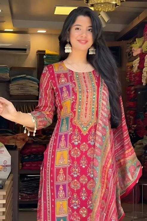 Ynf Chinon KESH625 tripti Suits & Dresses Islamic Clothing Wholesale Pakistani Suits Printed Suits Red Salwar Suit Manufacturer- Kapda Export