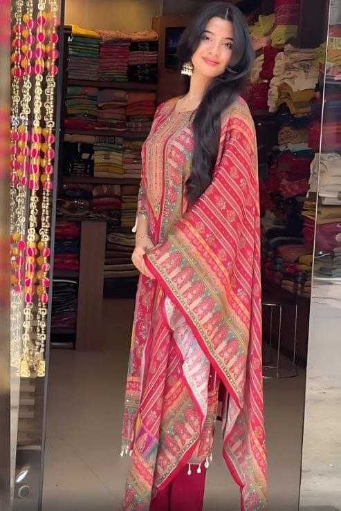 Ynf Chinon KESH625 tripti Suits & Dresses Islamic Clothing Wholesale Pakistani Suits Printed Suits Red Salwar Suit Manufacturer- Kapda Export