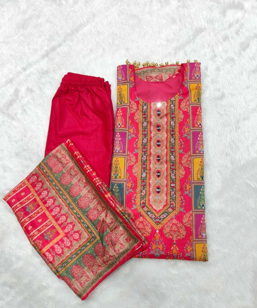 Ynf Chinon KESH625 tripti Suits & Dresses Islamic Clothing Wholesale Pakistani Suits Printed Suits Red Salwar Suit Manufacturer- Kapda Export