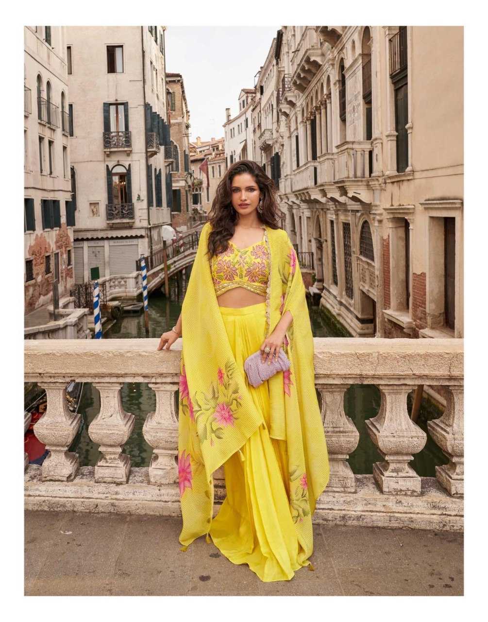 Ynf Chinon Silk KESH530 SAYURI MELODI Kurti Wholesale Festive Kurtis Party Wear Kurtis Embroidered Kurtis Kurti With Jacket Manufacturer- Kapda Export