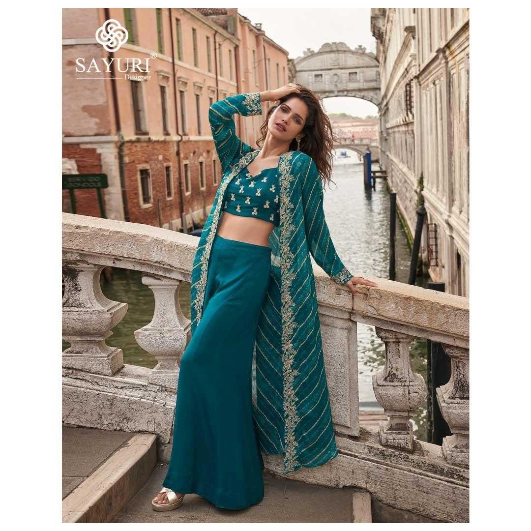 Ynf Chinon Silk KESH530 SAYURI MELODI Kurti Wholesale Festive Kurtis Party Wear Kurtis Embroidered Kurtis Kurti With Jacket Manufacturer- Kapda Export