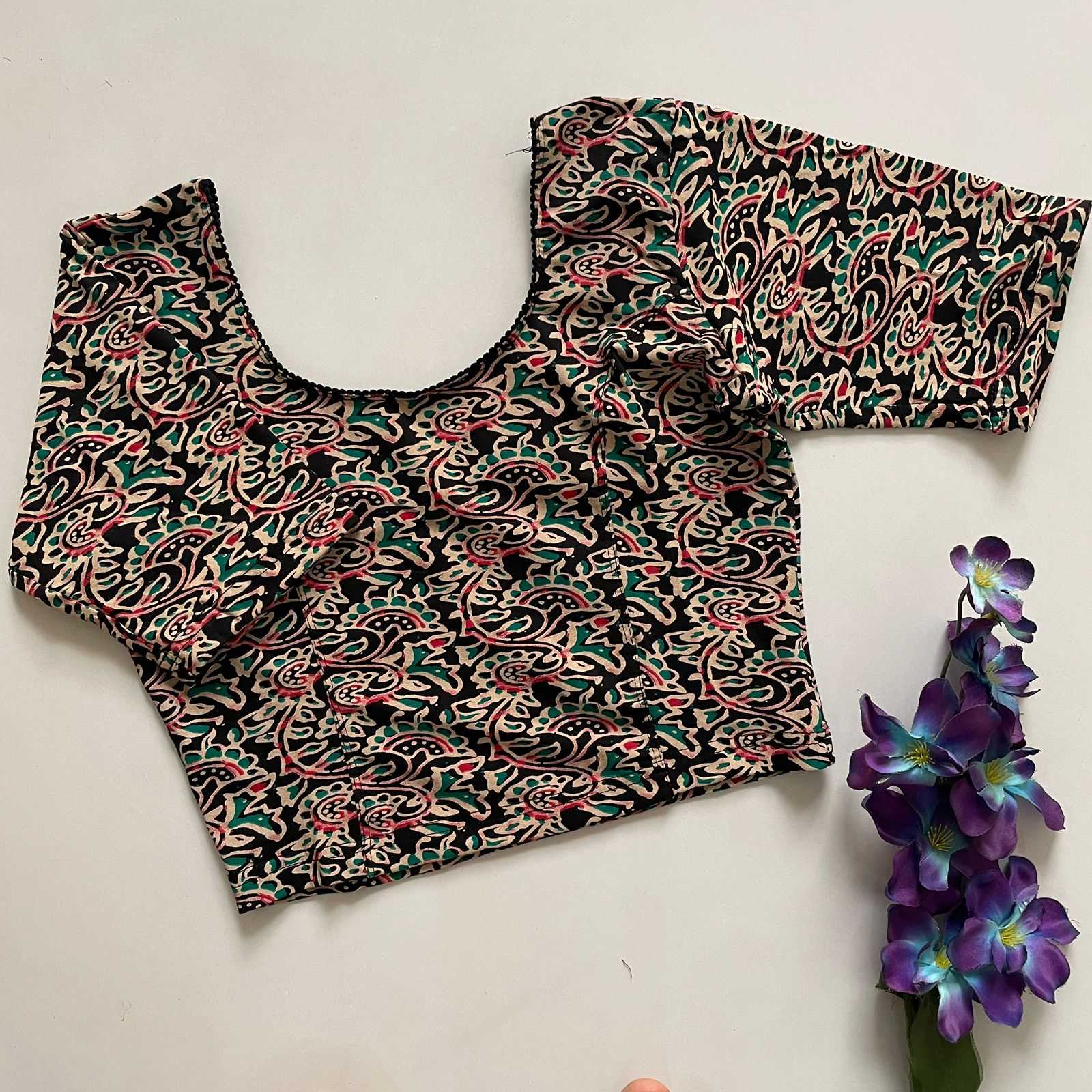 Ynf Cotton KESH426 AJRAk Readymade Blouses Festive Collections Wholesale Printed Blouse Stretchable Blouse Cotton Blouse Manufacturer- Kapda Export