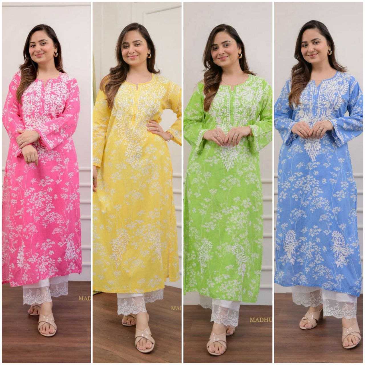 Ynf Cotton KESH613 143 Kurti Wholesale Festive Kurtis Printed Kurtis Chikankari Kurtis Manufacturer- Kapda Export