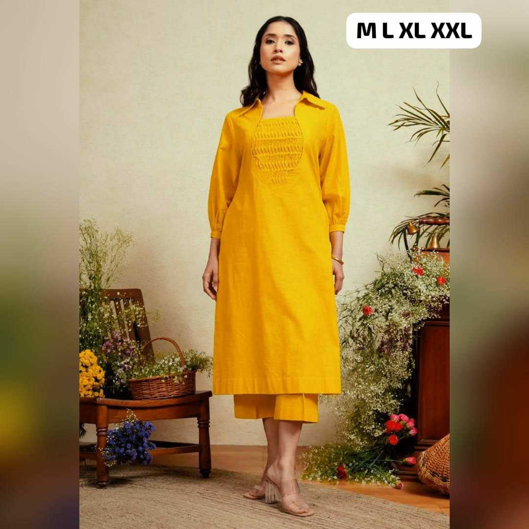 Ynf Cotton KESH613 149 Kurti Wholesale Casual Kurtis Fancy Kurti Yellow Kurtis Manufacturer- Kapda Export