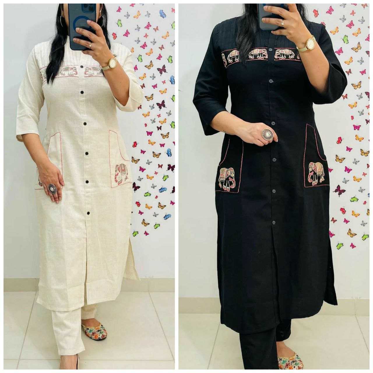 Ynf Cotton KESH613 230 Kurti Festive Collections Wholesale Cotton Kurtis Embroidered Kurtis Kurtis With Pockets Manufacturer- Kapda Export