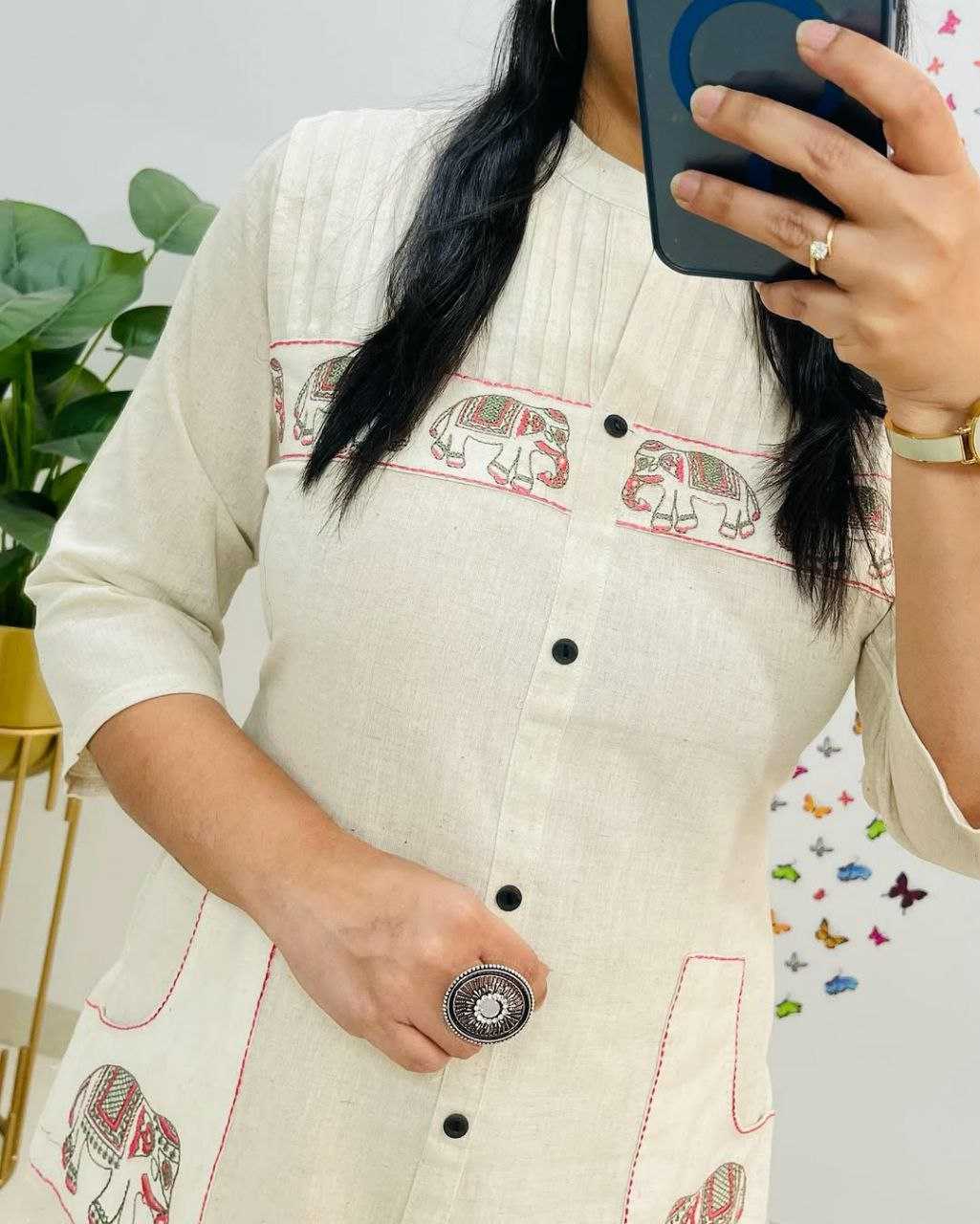 Ynf Cotton KESH613 230 Kurti Festive Collections Wholesale Cotton Kurtis Embroidered Kurtis Kurtis With Pockets Manufacturer- Kapda Export