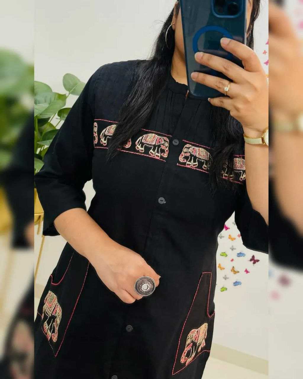 Ynf Cotton KESH613 242 Kurti Festive Collections Wholesale Cotton Kurtis Embroidered Kurtis Kurtis With Pockets Manufacturer- Kapda Export