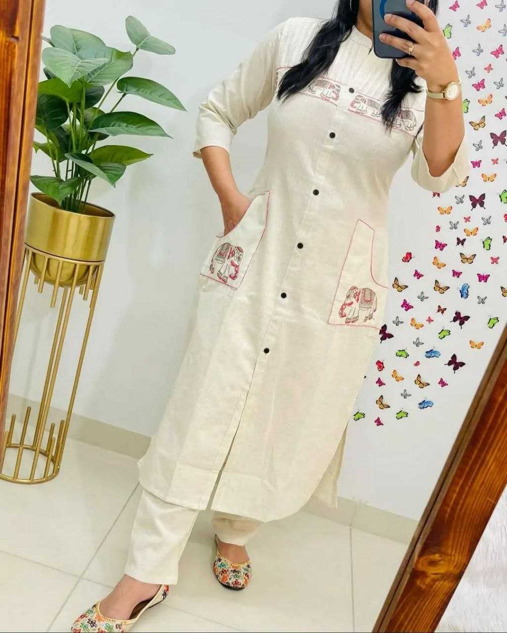 Ynf Cotton KESH613 242 Kurti Festive Collections Wholesale Cotton Kurtis Embroidered Kurtis Kurtis With Pockets Manufacturer- Kapda Export