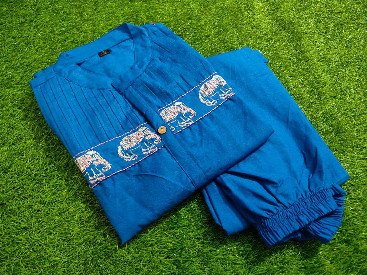 Ynf Cotton KESH613 242 Kurti Festive Collections Wholesale Cotton Kurtis Embroidered Kurtis Kurtis With Pockets Manufacturer- Kapda Export