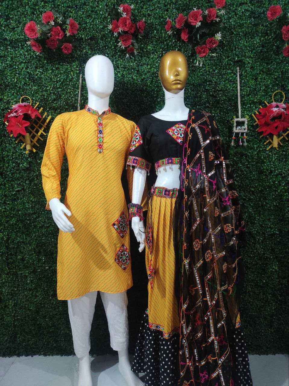 Ynf Cotton KESH625 KODI Couple Wear Wholesale Couple Matching Ethnic Outfits Festive Matching Couple Dresses Designer Ethnic Outfits for Couples Manufacturer- Kapda Export