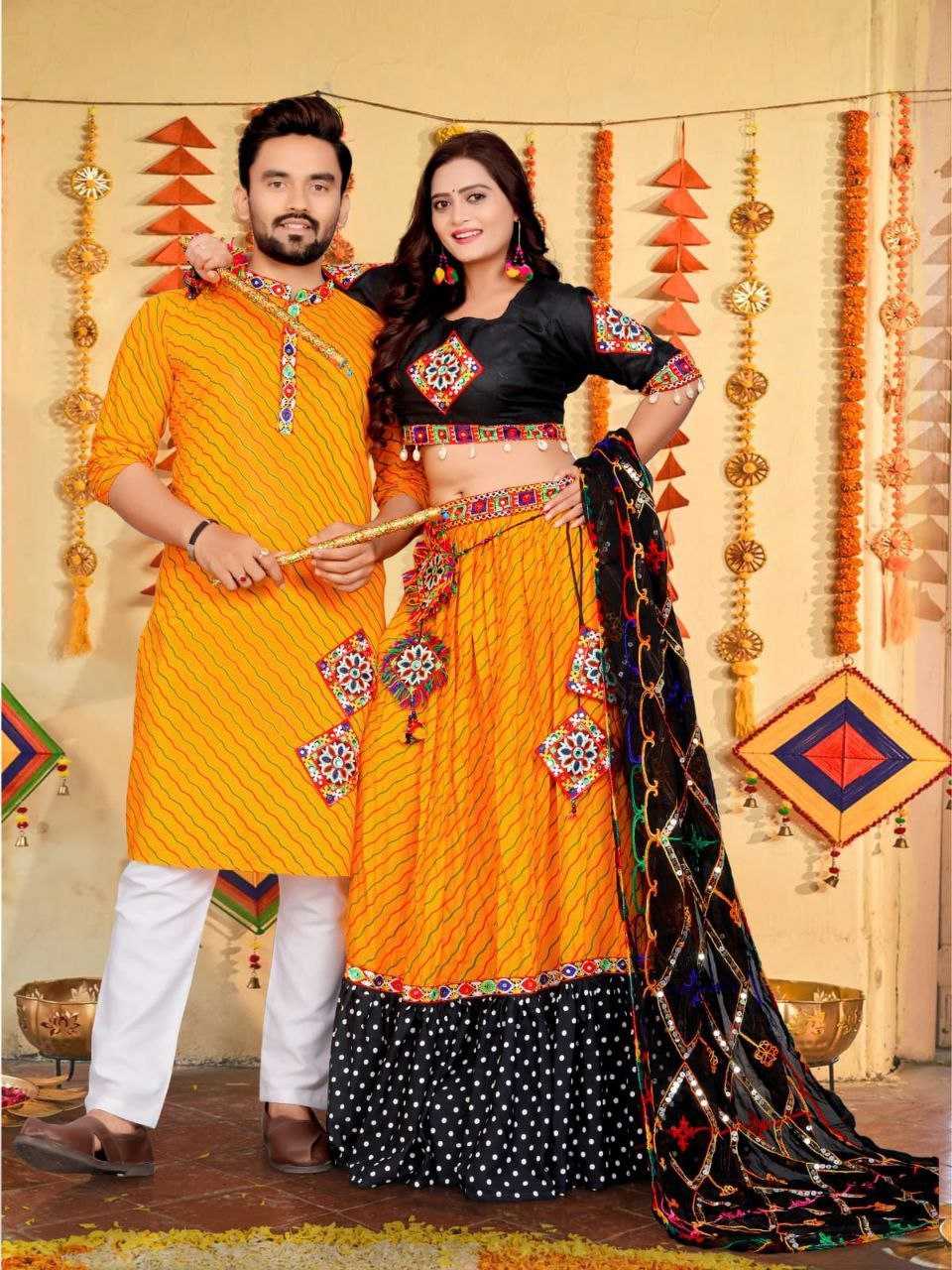 Ynf Cotton KESH625 KODI Couple Wear Wholesale Couple Matching Ethnic Outfits Festive Matching Couple Dresses Designer Ethnic Outfits for Couples Manufacturer- Kapda Export