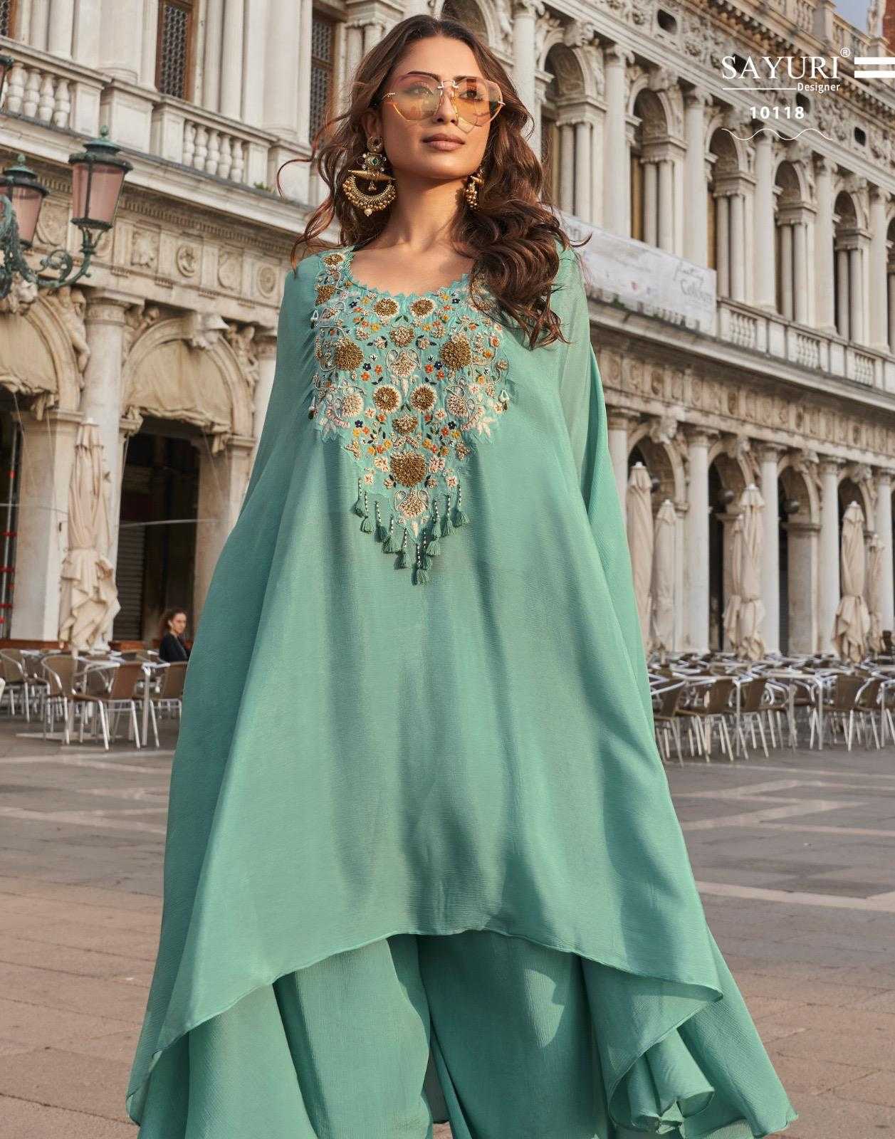 Ynf Crepe Silk KESH481 SAYURI AVIKA 10116 Suits & Dresses Wholesale Embroidery Suits Palazzo Suit Straight Cut Suits Manufacturer- Kapda Export