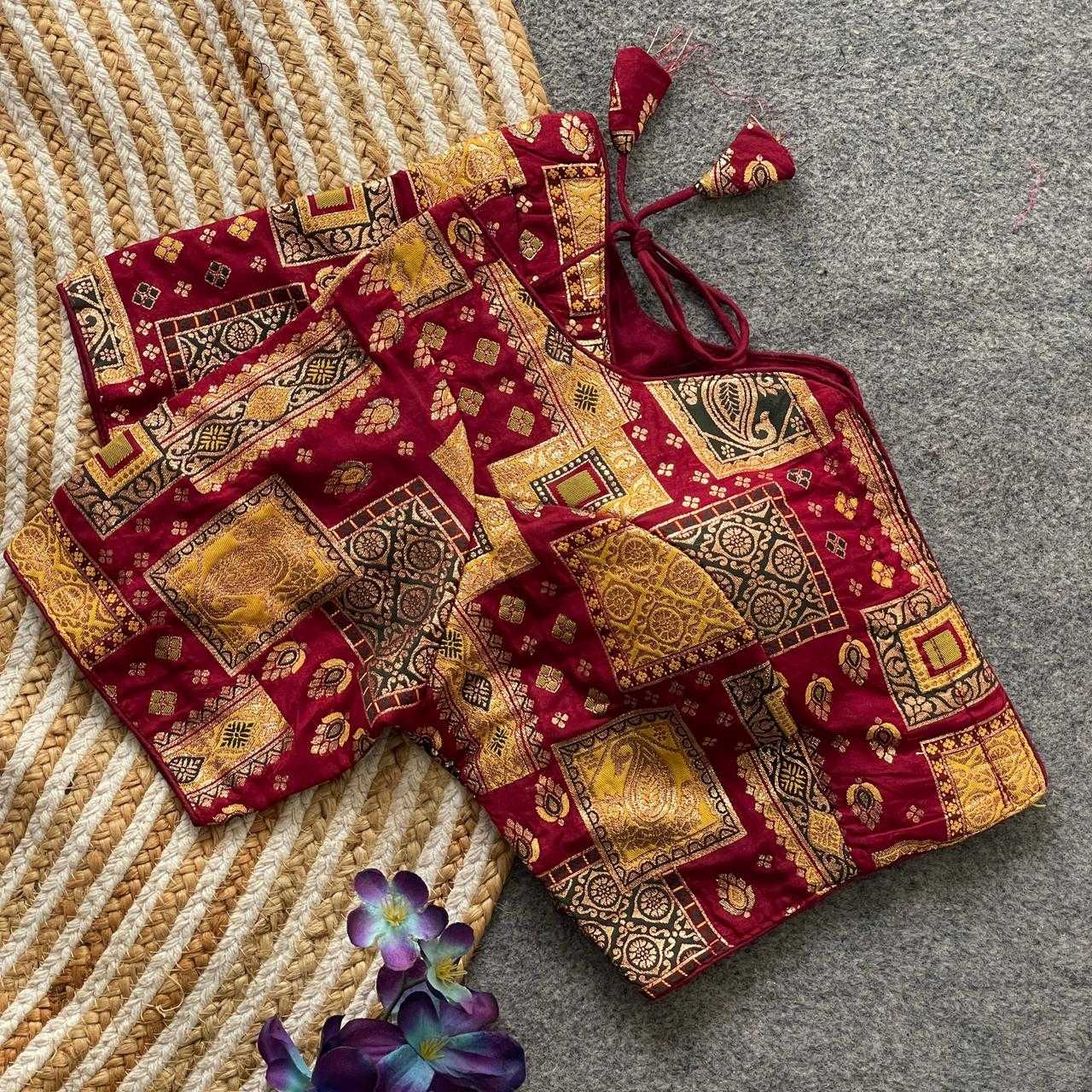 Ynf Dola Silk KESH426 PINKI10 Readymade Blouses Festive Collections Wholesale V-Neck Blouses Party Wear Blouse Silk Blouse Manufacturer- Kapda Export