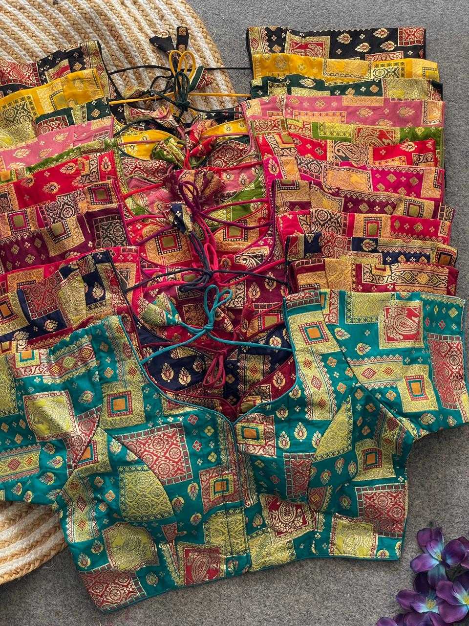 Ynf Dola Silk KESH426 PINKI10 Readymade Blouses Festive Collections Wholesale V-Neck Blouses Party Wear Blouse Silk Blouse Manufacturer- Kapda Export