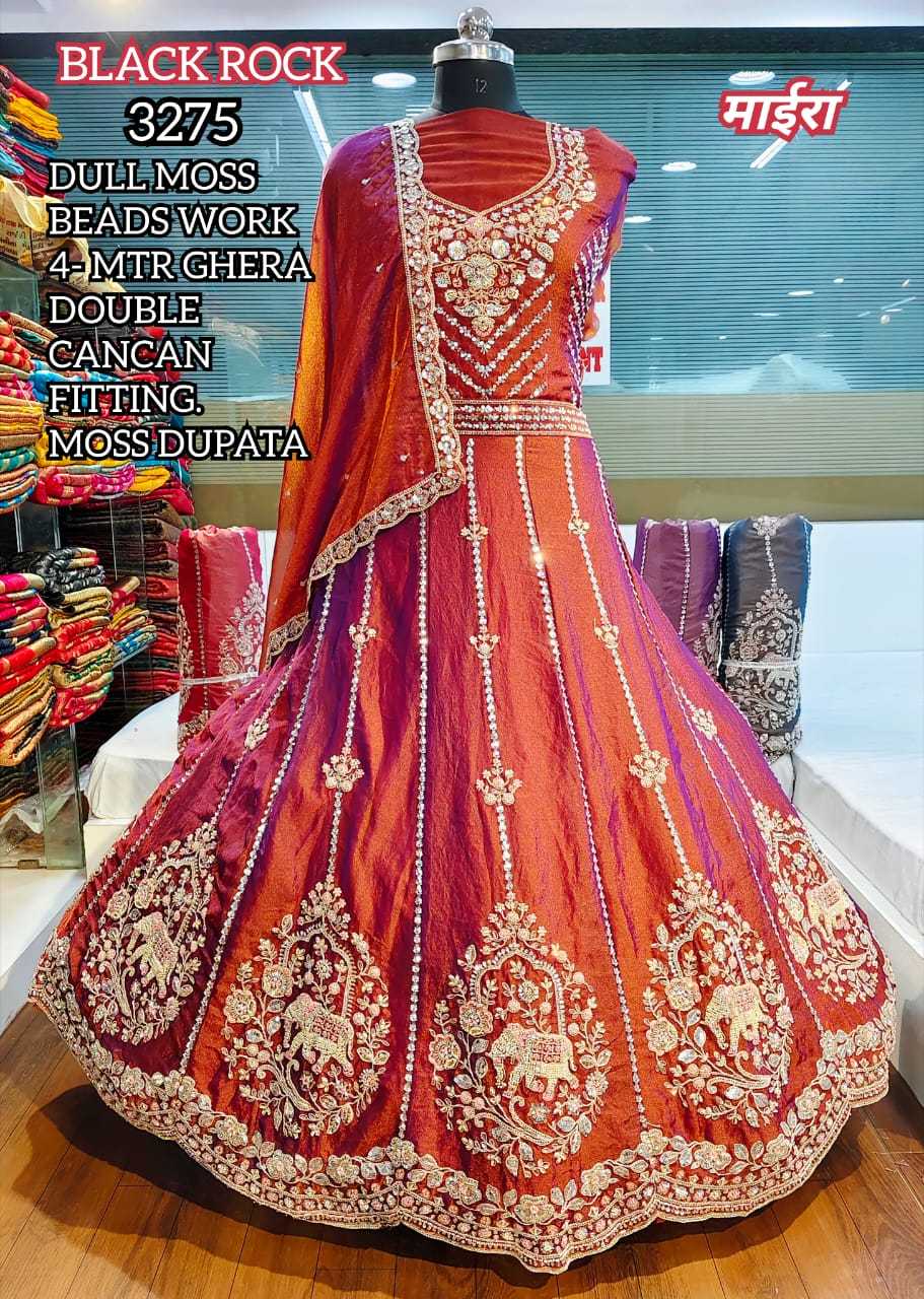 Ynf Dull Moss KESH583 BLACK ROCK Setwise Collections Wholesale Lehenga Catalogs Manufacturer- Kapda Export