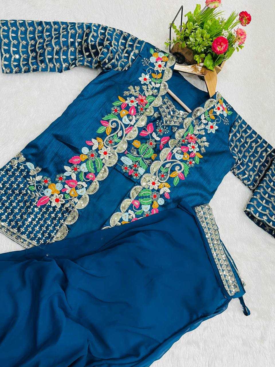 Ynf Faux Georgette KESH621 1109 Lehengas Wholesale Fancy Lehenga Embroidered Lehenga Indo-Western Lehenga Jacket Style Lehenga Manufacturer- Kapda Export