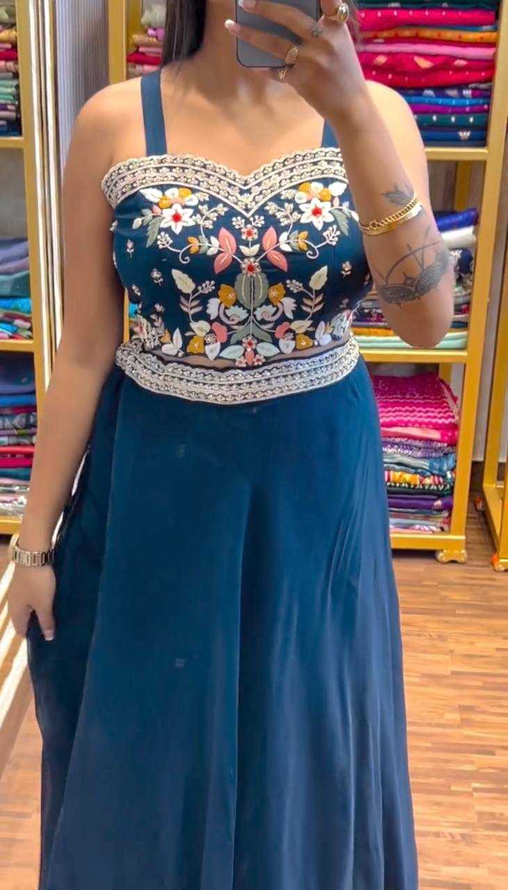 Ynf Faux Georgette KESH621 1109 Lehengas Wholesale Fancy Lehenga Embroidered Lehenga Indo-Western Lehenga Jacket Style Lehenga Manufacturer- Kapda Export