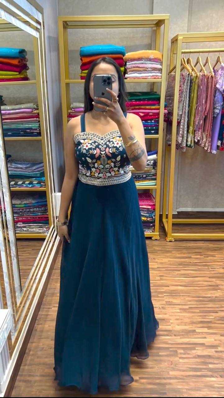 Ynf Faux Georgette KESH621 1109 Lehengas Wholesale Fancy Lehenga Embroidered Lehenga Indo-Western Lehenga Jacket Style Lehenga Manufacturer- Kapda Export