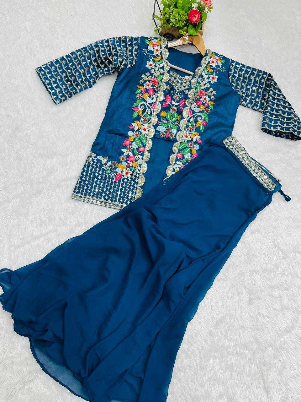 Ynf Faux Georgette KESH621 1109 Lehengas Wholesale Fancy Lehenga Embroidered Lehenga Indo-Western Lehenga Jacket Style Lehenga Manufacturer- Kapda Export