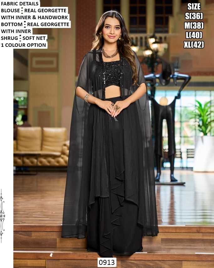 Ynf Georgette KESH481 0911 Suits & Dresses Wholesale Designer dresses Party Wear Dresses Indo-Western Dresses Manufacturer- Kapda Export