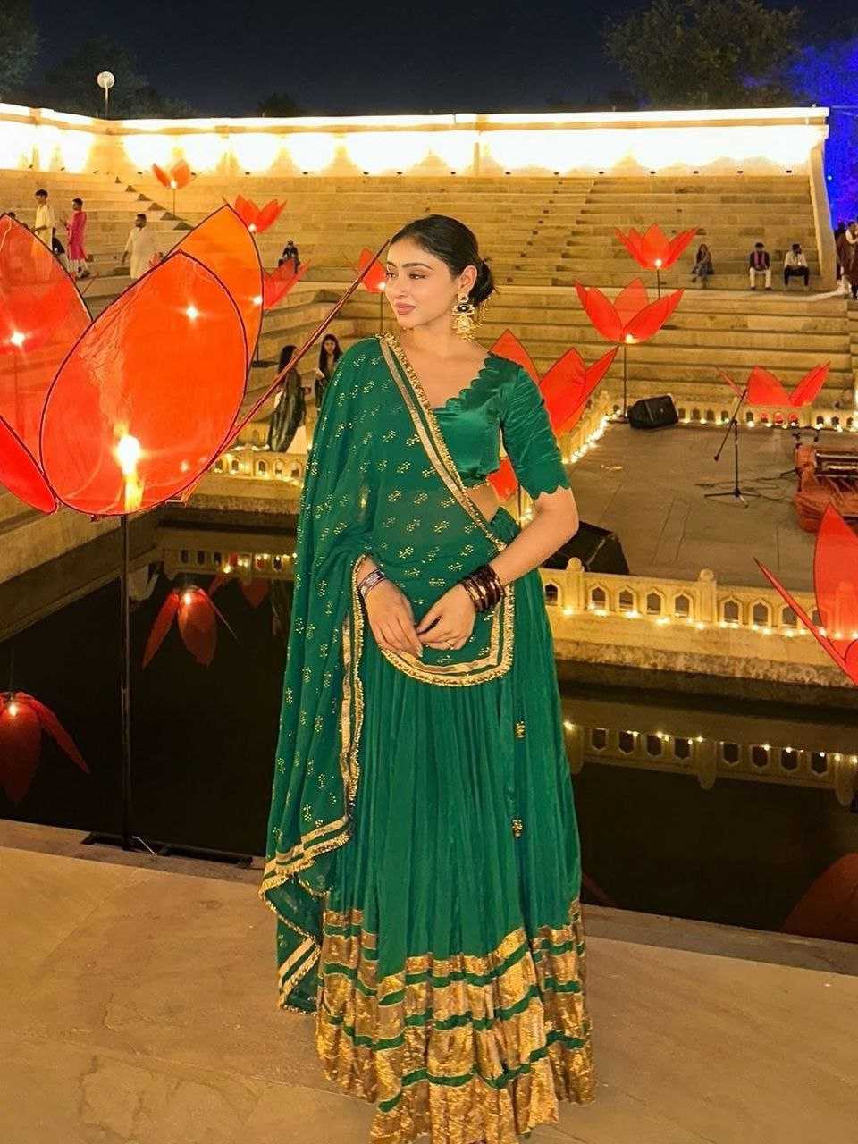 Ynf Georgette RIN157 PC NAVRATRI NIGHTS-72 Lehengas Wedding Collections Wholesale Designer Lehenga Choli Zari Work Lehenga Sangeet Outfits Manufacturer- Kapda Export