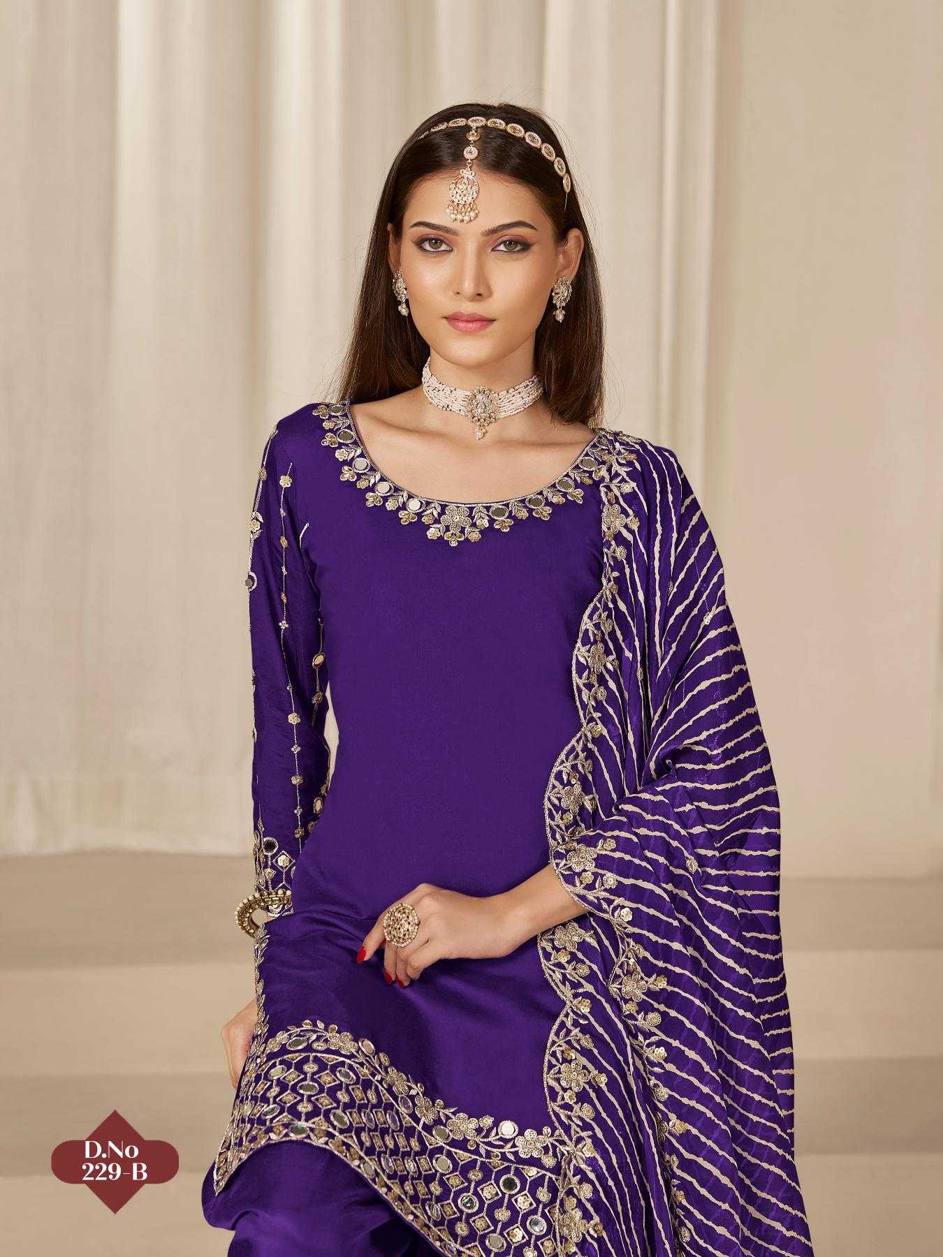 Ynf Heavy Roman Silk KESH530 AANAYA VOL-229 Suits & Dresses Wholesale Ladies Silk Suit Dhoti Salwar Suit Punjabi Suit Manufacturer- Kapda Export