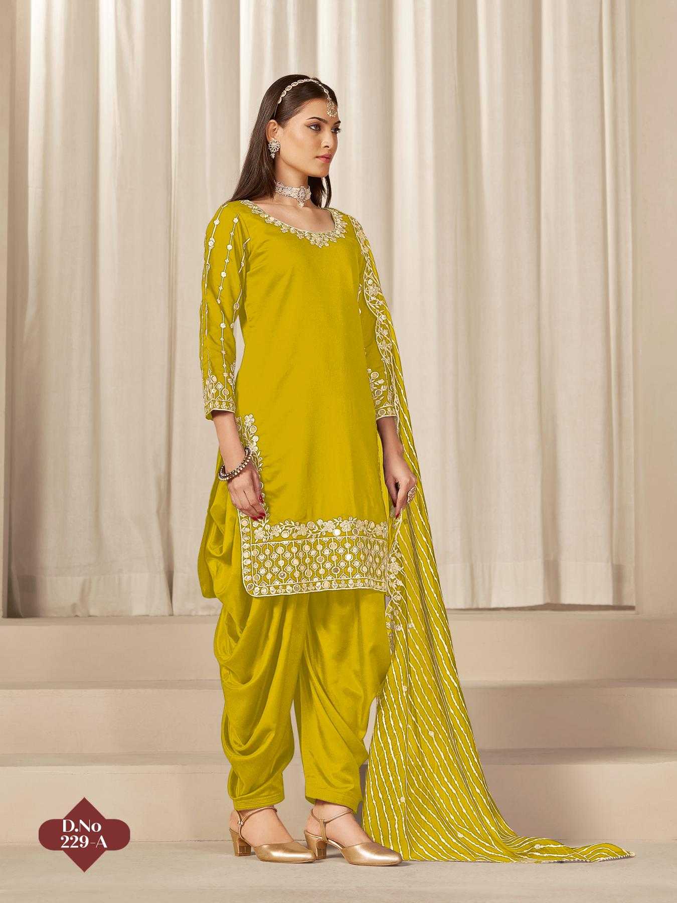 Ynf Heavy Roman Silk KESH530 AANAYA VOL-229 Suits & Dresses Wholesale Ladies Silk Suit Dhoti Salwar Suit Punjabi Suit Manufacturer- Kapda Export