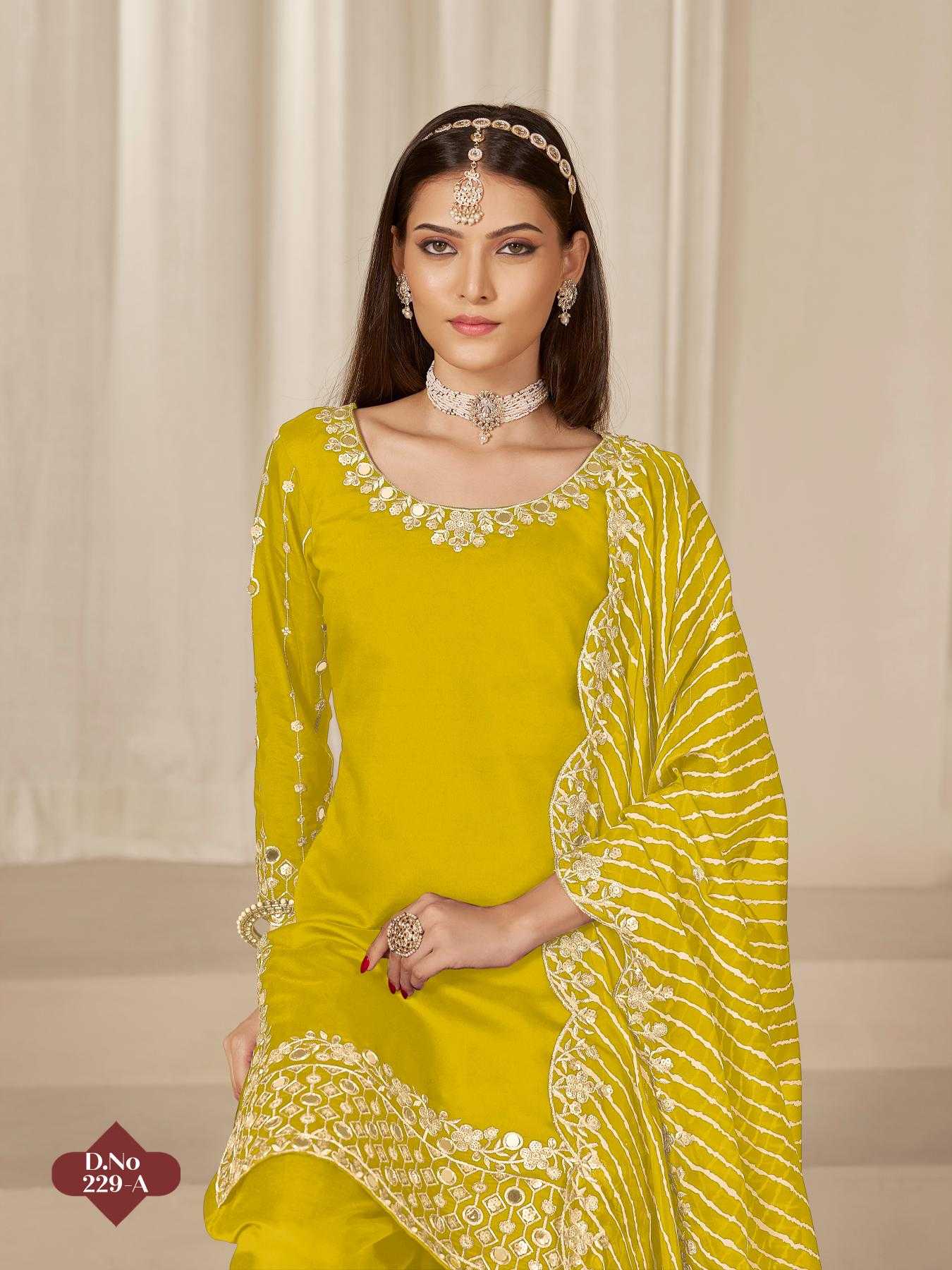 Ynf Heavy Roman Silk KESH530 AANAYA VOL-229 Suits & Dresses Wholesale Ladies Silk Suit Dhoti Salwar Suit Punjabi Suit Manufacturer- Kapda Export