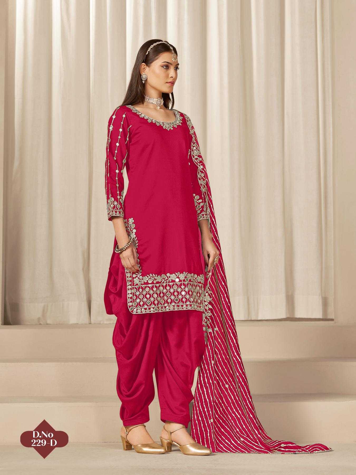 Ynf Heavy Roman Silk KESH530 AANAYA VOL-229 Suits & Dresses Wholesale Ladies Silk Suit Dhoti Salwar Suit Punjabi Suit Manufacturer- Kapda Export