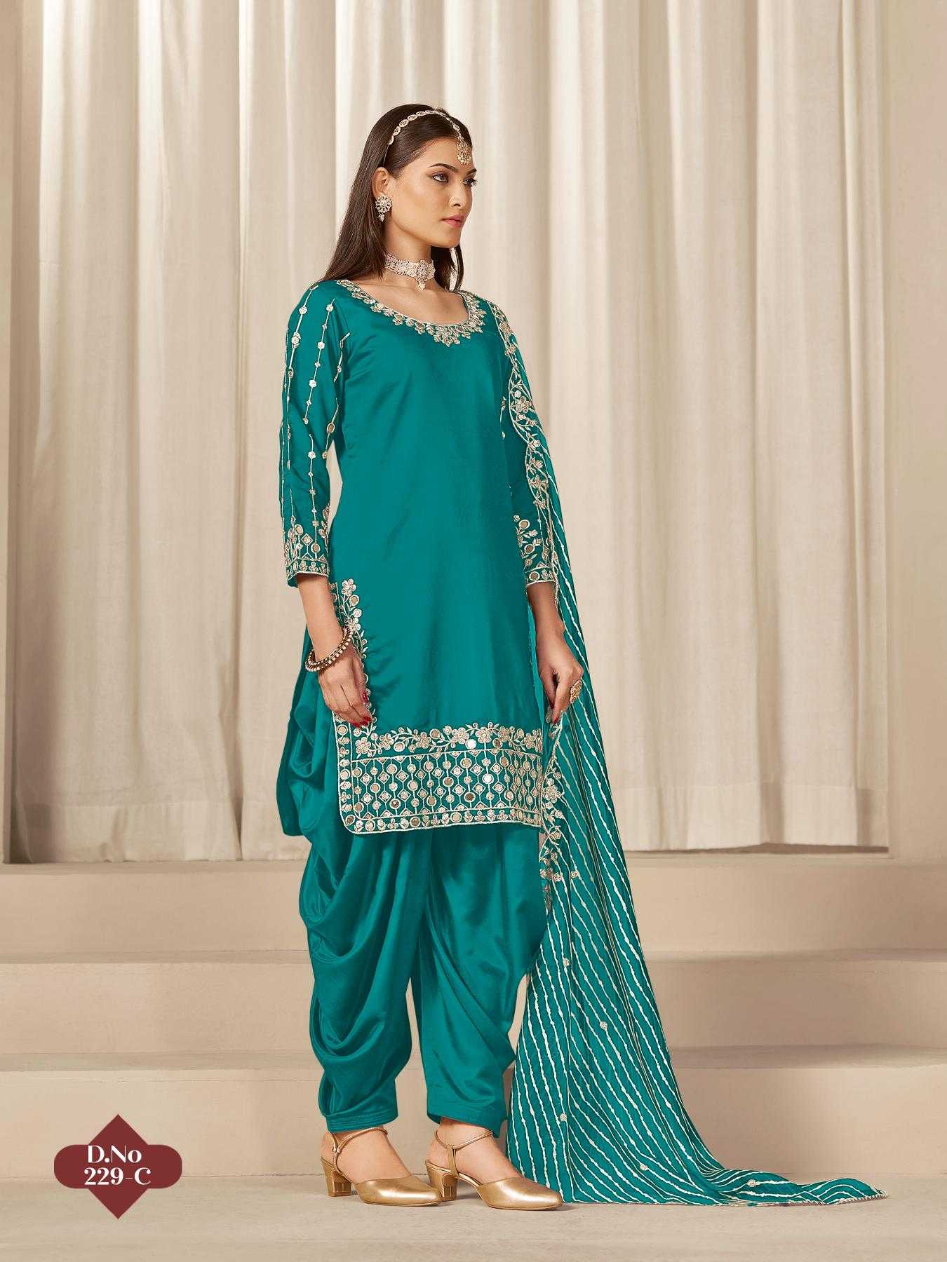 Ynf Heavy Roman Silk KESH530 AANAYA VOL-229 Suits & Dresses Wholesale Ladies Silk Suit Dhoti Salwar Suit Punjabi Suit Manufacturer- Kapda Export