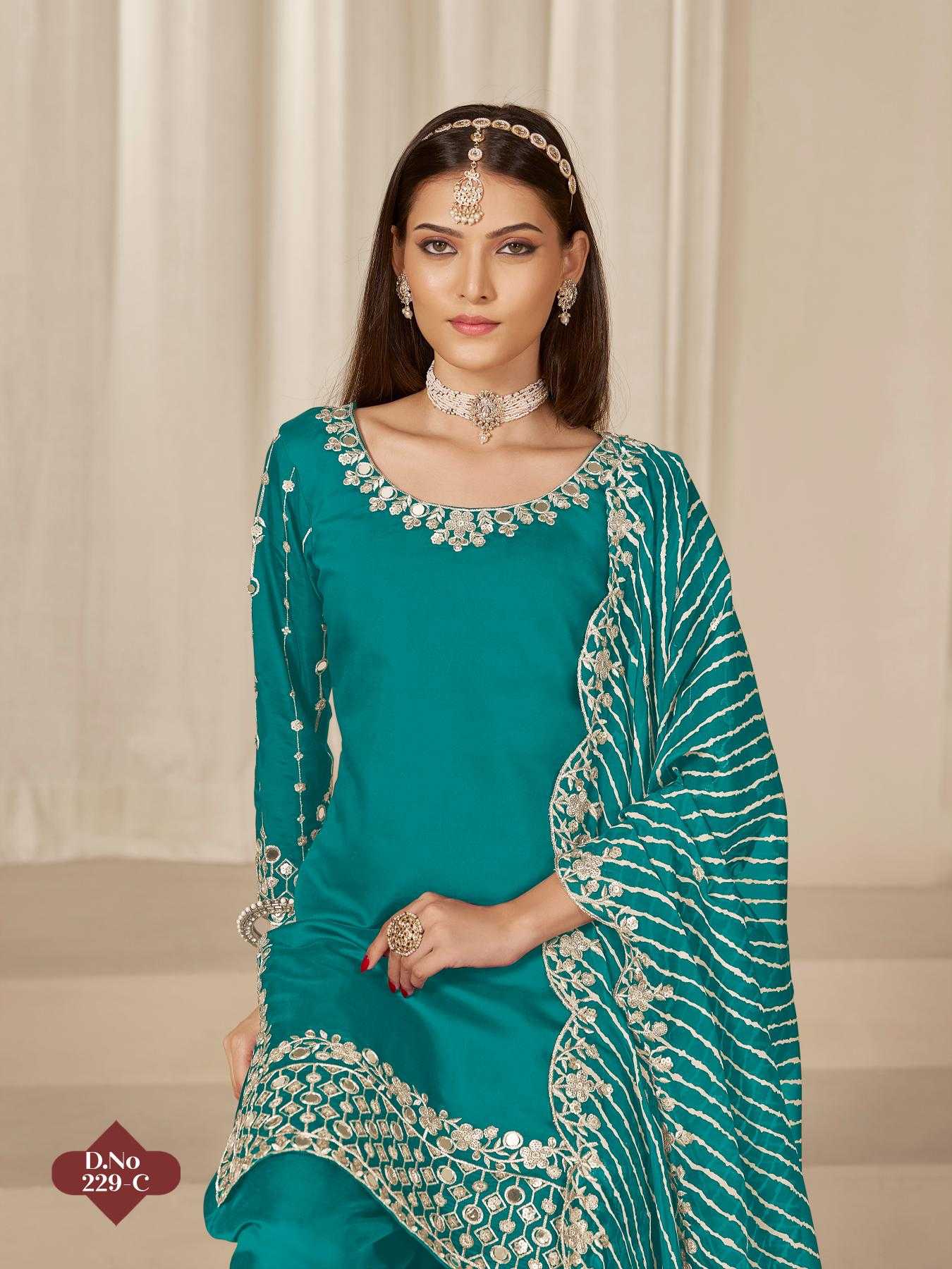 Ynf Heavy Roman Silk KESH530 AANAYA VOL-229 Suits & Dresses Wholesale Ladies Silk Suit Dhoti Salwar Suit Punjabi Suit Manufacturer- Kapda Export