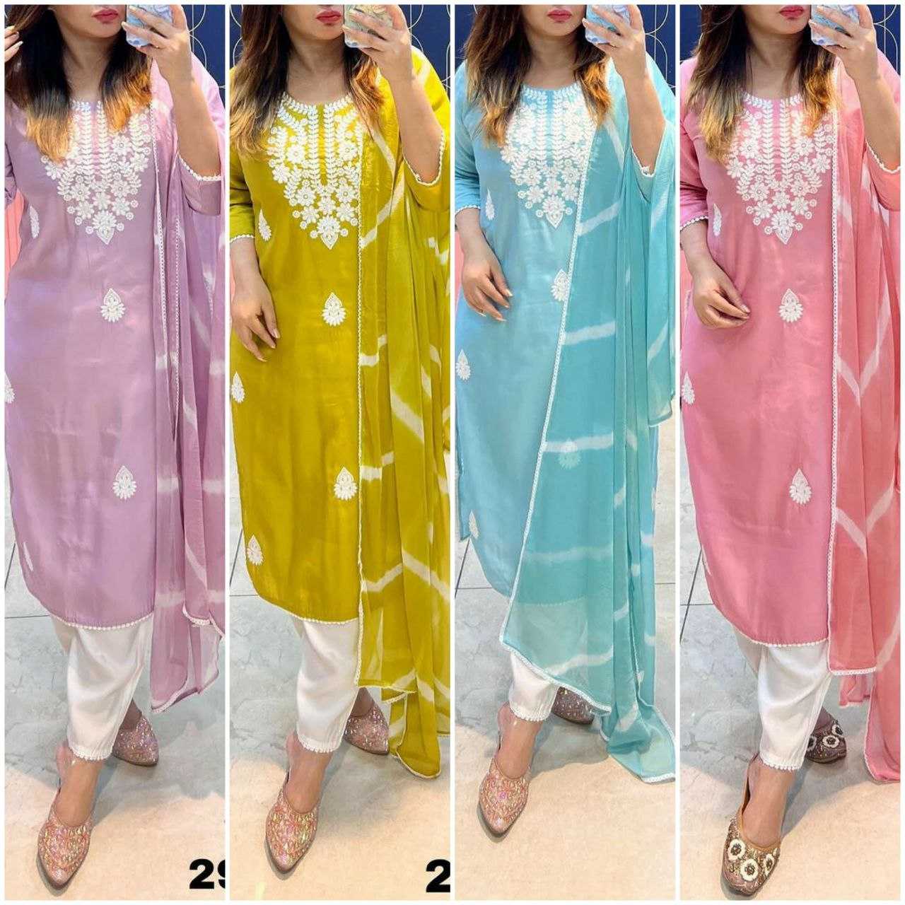 Ynf Heavy Roman Silk KESH613 082 Kurti Plus Size Collections Wholesale Festive Kurtis Designer Kurtis Chikankari Kurtis Manufacturer- Kapda Export