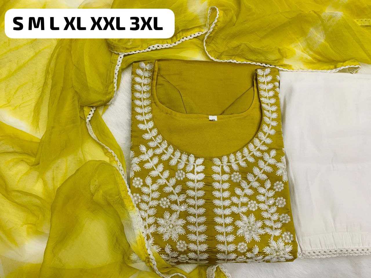 Ynf Heavy Roman Silk KESH613 082 Kurti Plus Size Collections Wholesale Festive Kurtis Designer Kurtis Chikankari Kurtis Manufacturer- Kapda Export