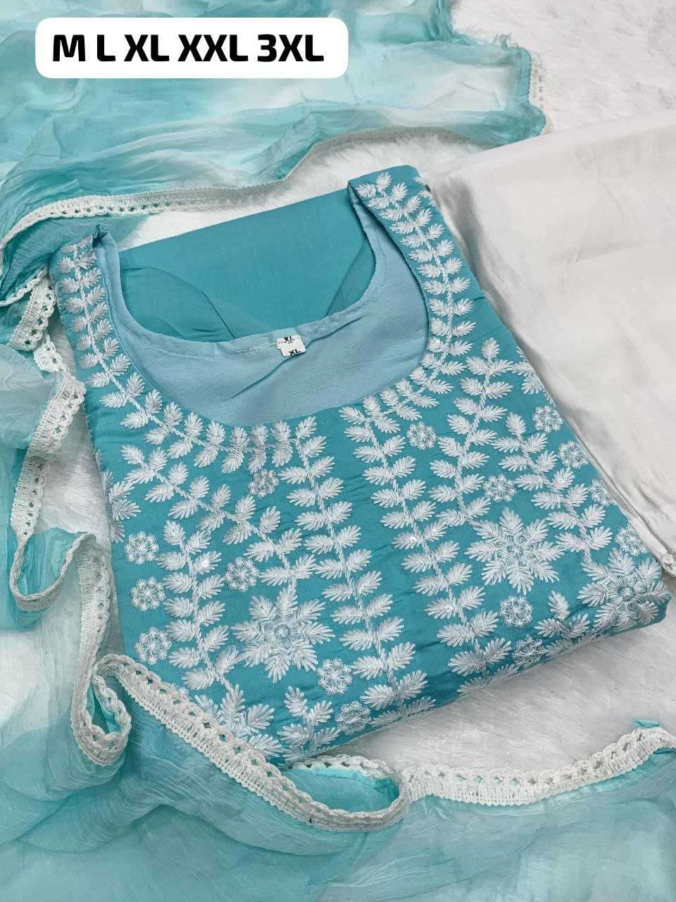 Ynf Heavy Roman Silk KESH613 082 Kurti Plus Size Collections Wholesale Festive Kurtis Designer Kurtis Chikankari Kurtis Manufacturer- Kapda Export