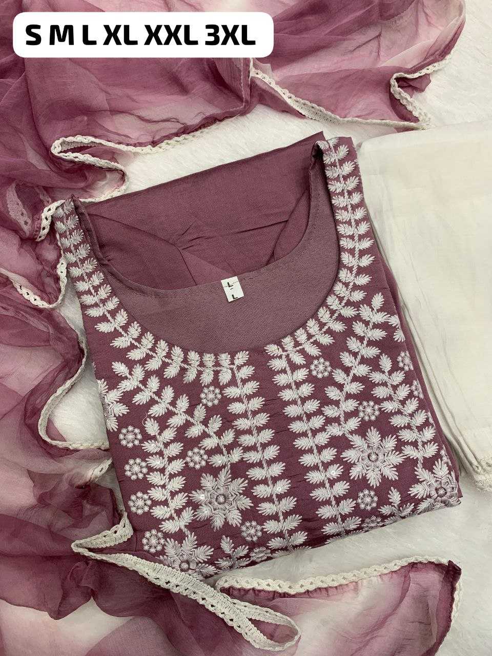 Ynf Heavy Roman Silk KESH613 082 Kurti Plus Size Collections Wholesale Festive Kurtis Designer Kurtis Chikankari Kurtis Manufacturer- Kapda Export