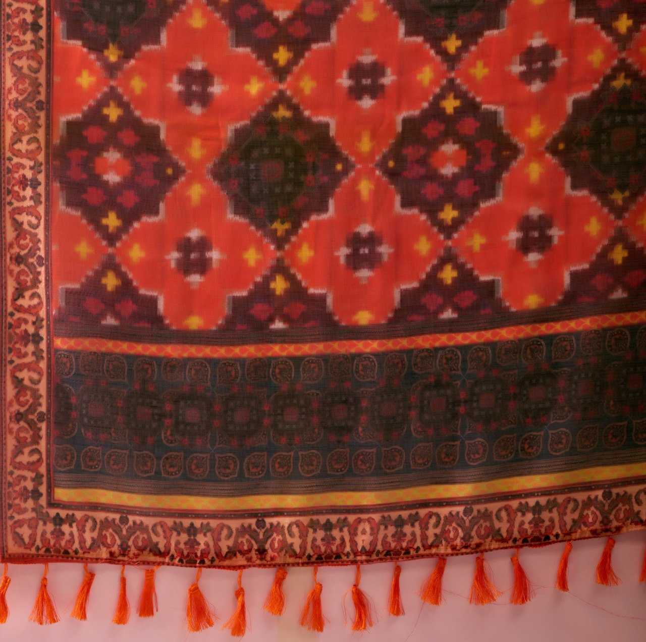 Ynf Linen KESH522 1011 Silk Sarees Wholesale Patola Sarees Ikat Sarees Printed Silk Saree Manufacturer- Kapda Export