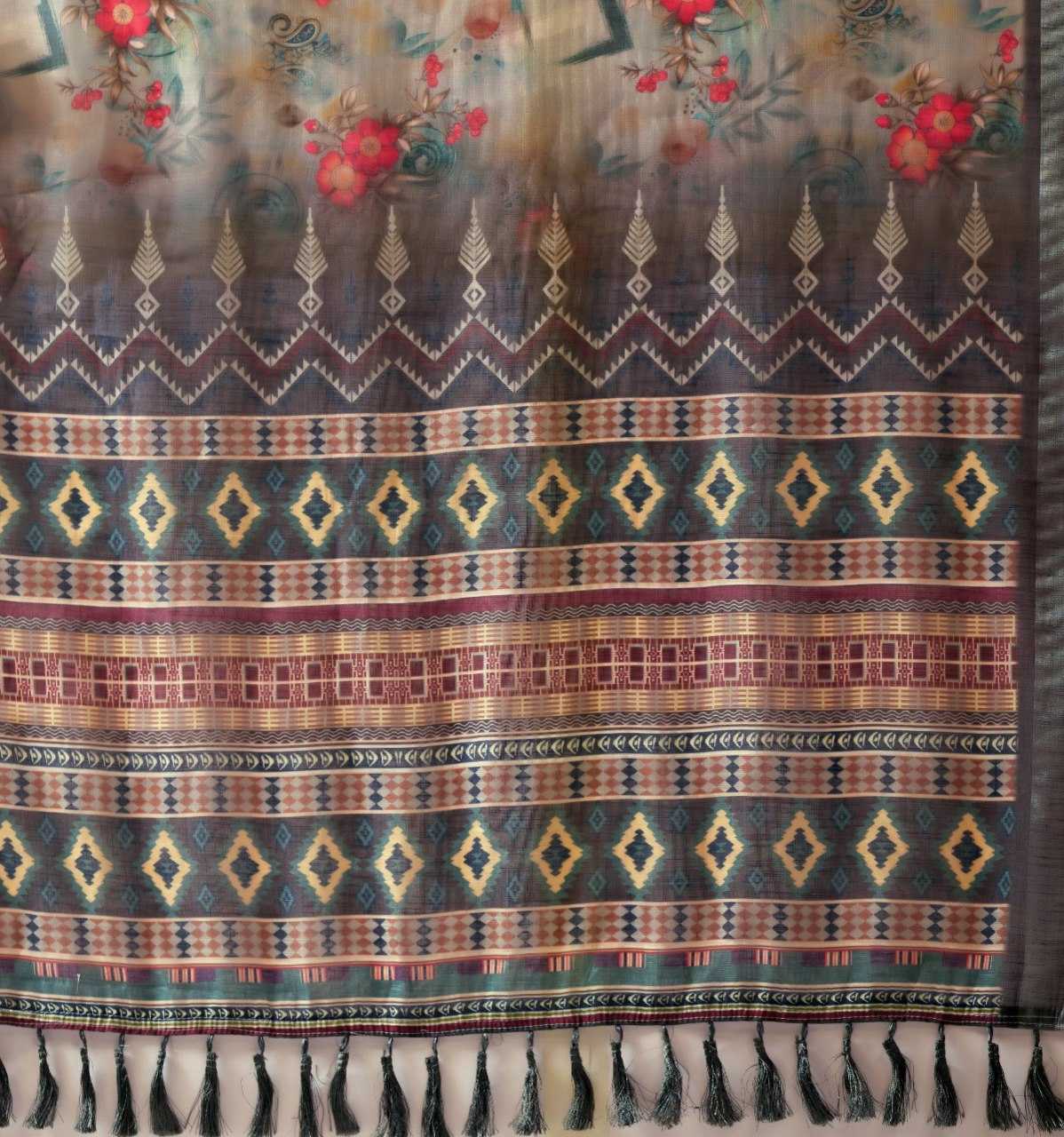 Ynf Linen KESH522 1019 Silk Sarees Wholesale Pattu Sarees Printed Silk Saree Silk Sarees With Contrast Pallu Manufacturer- Kapda Export