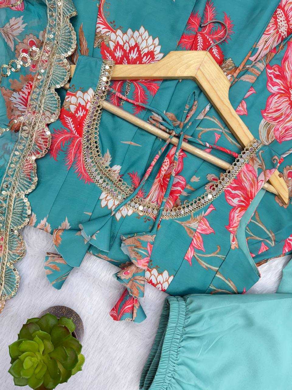 Ynf Muslin KESH617 24 Gowns Wholesale Anarkali Gown Designer Gowns Floral Print Gowns Manufacturer- Kapda Export