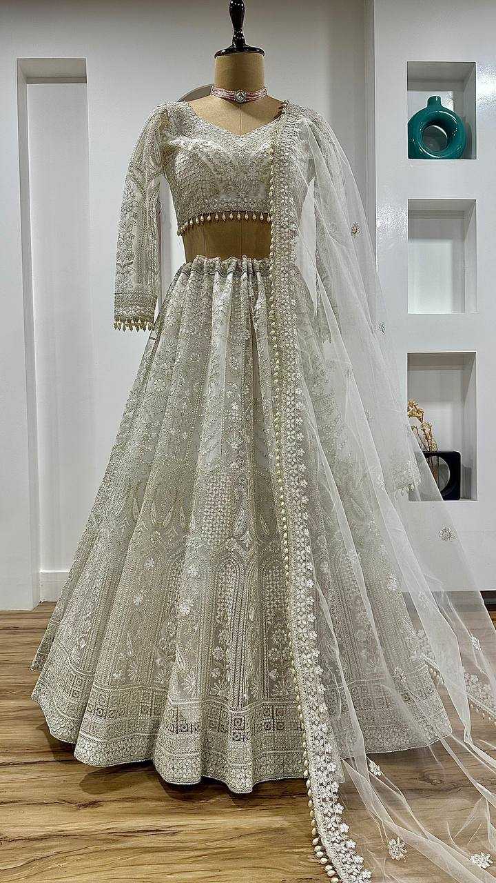 Ynf Net RIN213 H78 Lehengas Wedding Collections Festive Collections Wholesale Net Lehenga Choli Lehenga With Cancan White Lehenga Manufacturer- Kapda Export