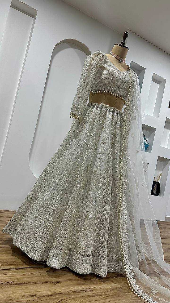 Ynf Net RIN213 H78 Lehengas Wedding Collections Festive Collections Wholesale Net Lehenga Choli Lehenga With Cancan White Lehenga Manufacturer- Kapda Export