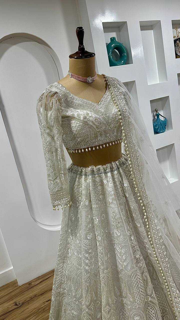 Ynf Net RIN213 H78 Lehengas Wedding Collections Festive Collections Wholesale Net Lehenga Choli Lehenga With Cancan White Lehenga Manufacturer- Kapda Export