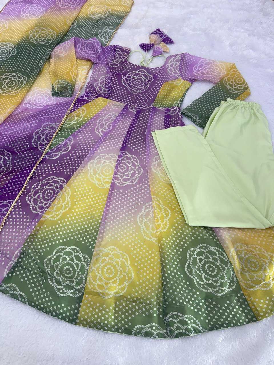 Ynf Organza Gowns Wholesale Printed Gowns Party Gowns Lightweight Gowns Manufacturer- Kapda Export