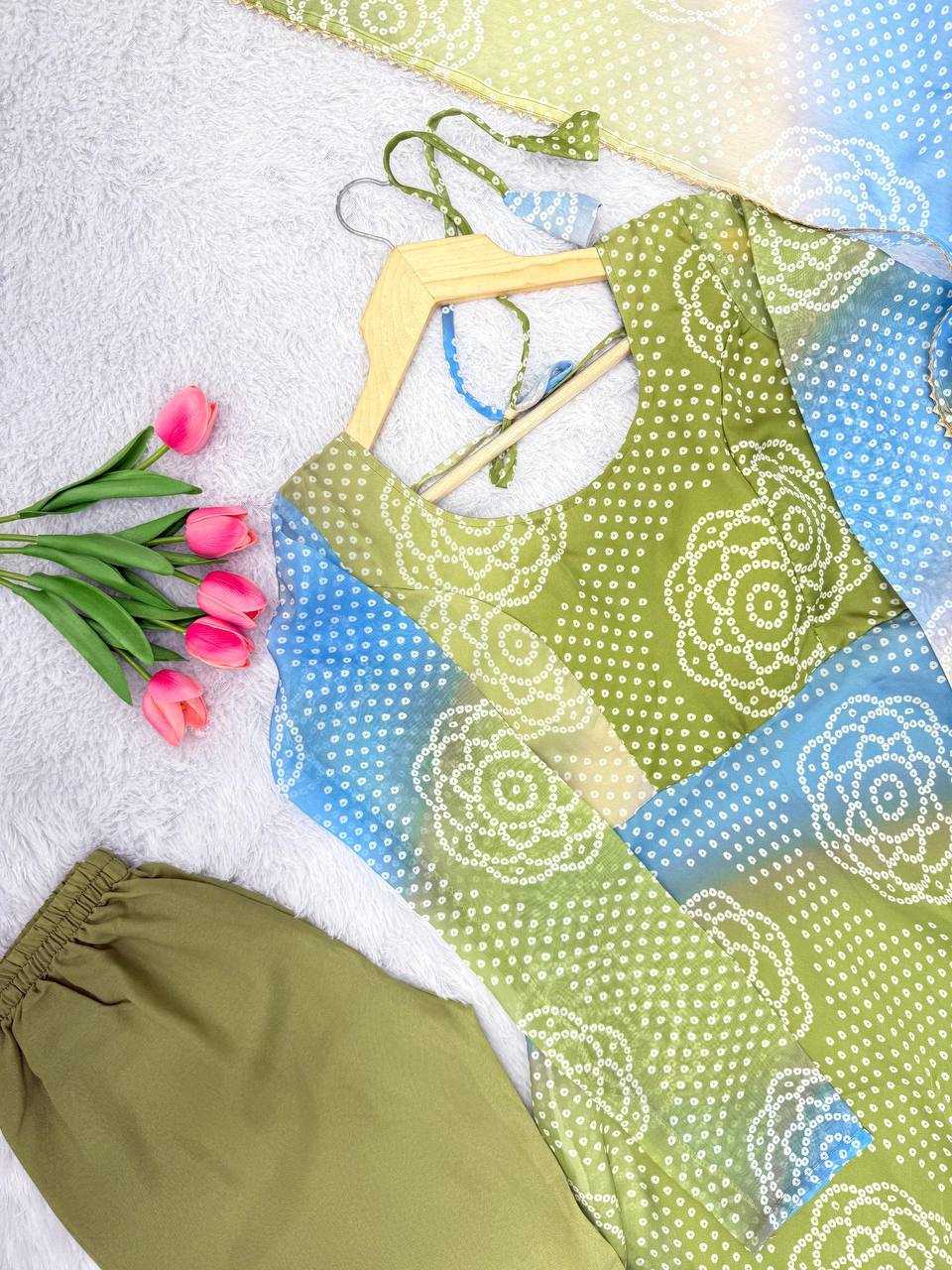 Ynf Organza KESH617 12 Gowns Wholesale Printed Gowns Fancy Gowns Lightweight Gowns Manufacturer- Kapda Export