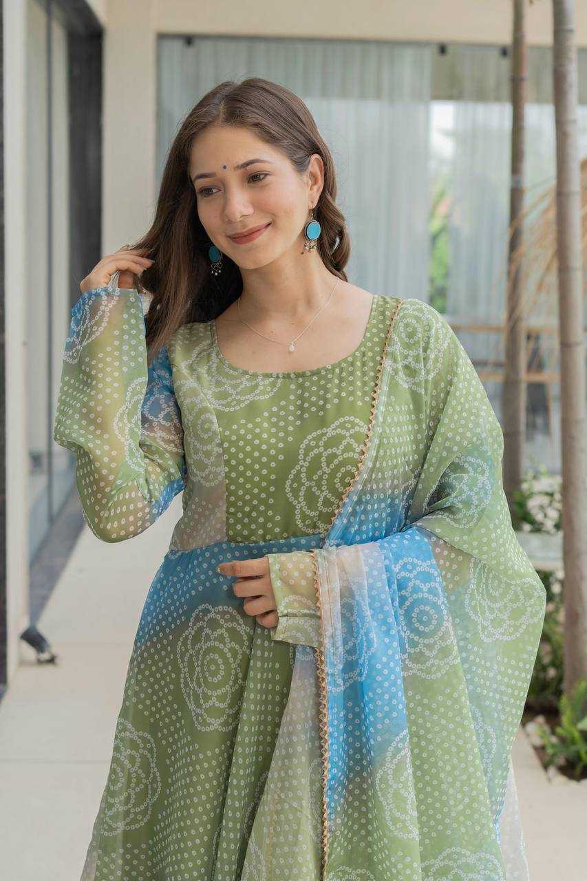 Ynf Organza KESH617 12 Gowns Wholesale Printed Gowns Fancy Gowns Lightweight Gowns Manufacturer- Kapda Export