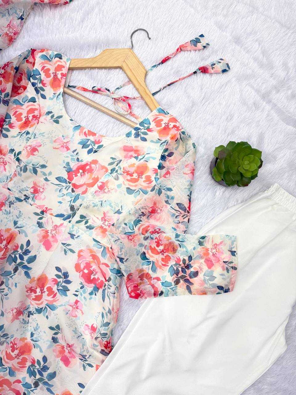 Ynf Organza KESH617 15 Gowns Wholesale Printed Gowns Fancy Gowns Lightweight Gowns Manufacturer- Kapda Export