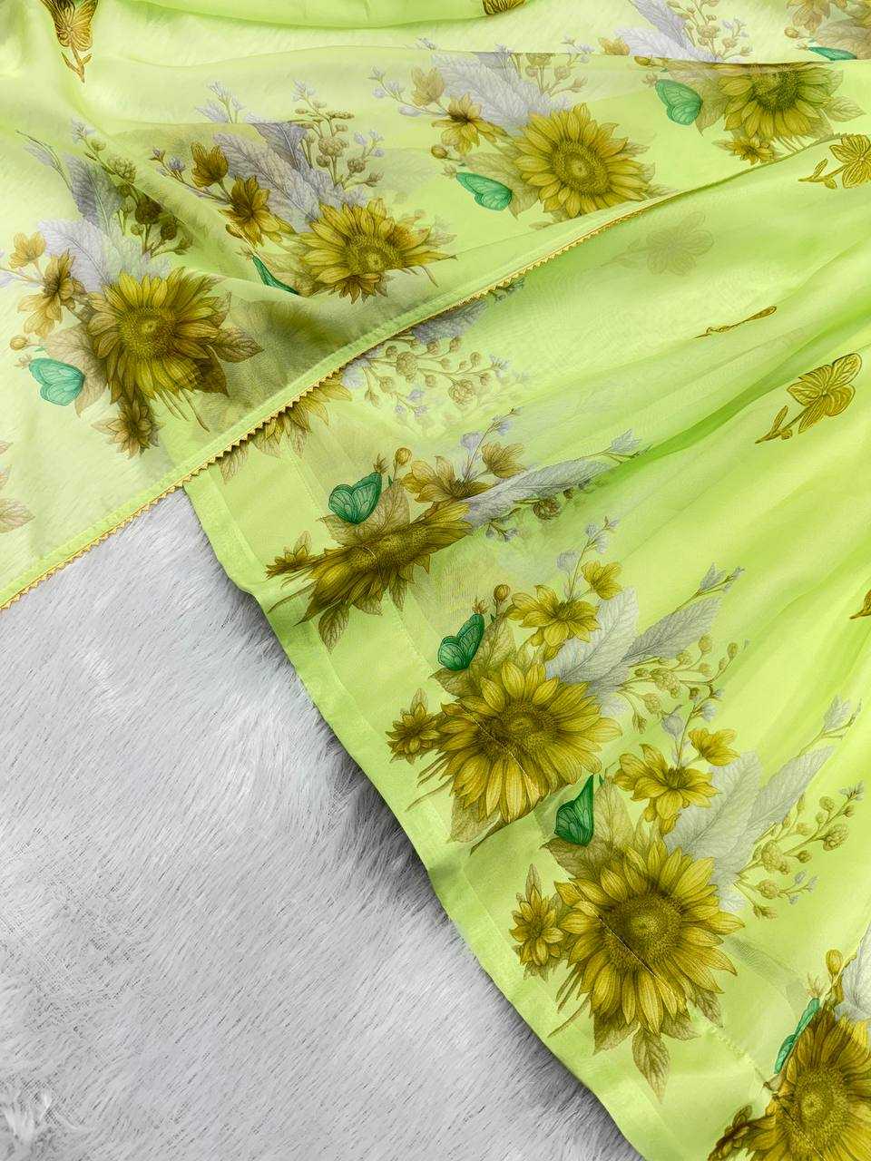 Ynf Organza KESH617 16 Gowns Wholesale Printed Gowns Fancy Gowns Lightweight Gowns Manufacturer- Kapda Export