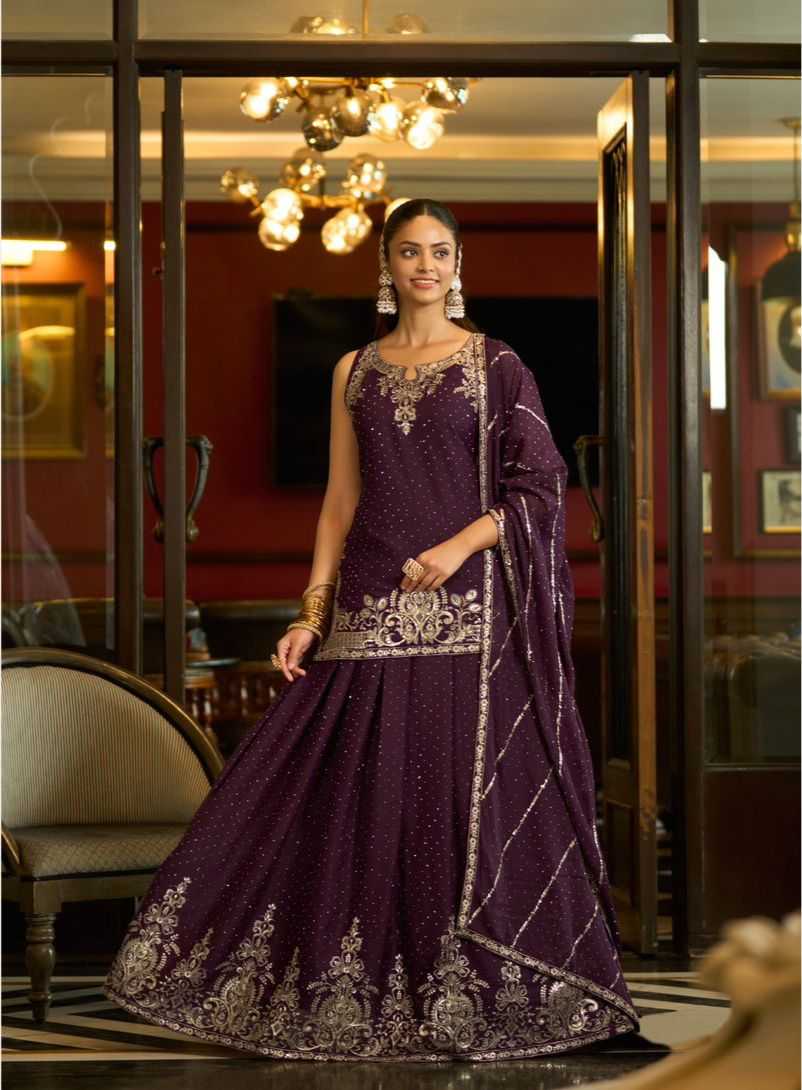 Ynf Premium Georgette KESH481 SANIKA VARNIKA 1001 Lehengas Plus Size Collections Wholesale Embroidered Lehenga Mirror Work Lehenga Crop Top lehenga Manufacturer- Kapda Export