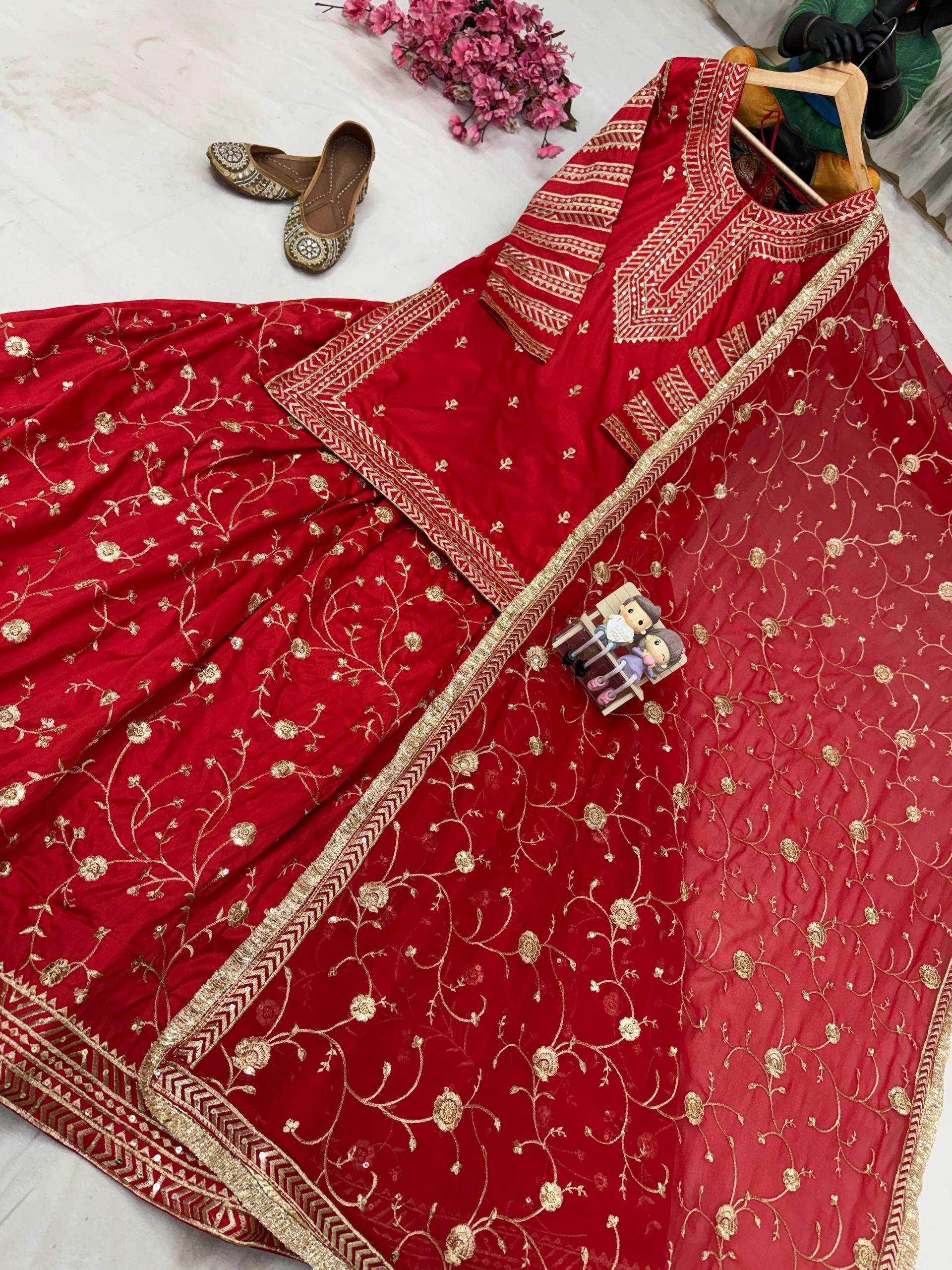 Ynf Premium Silk KESH492 1406 Lehengas Wholesale Traditional Lehenga Embroidered Lehenga Red Lehenga Manufacturer- Kapda Export